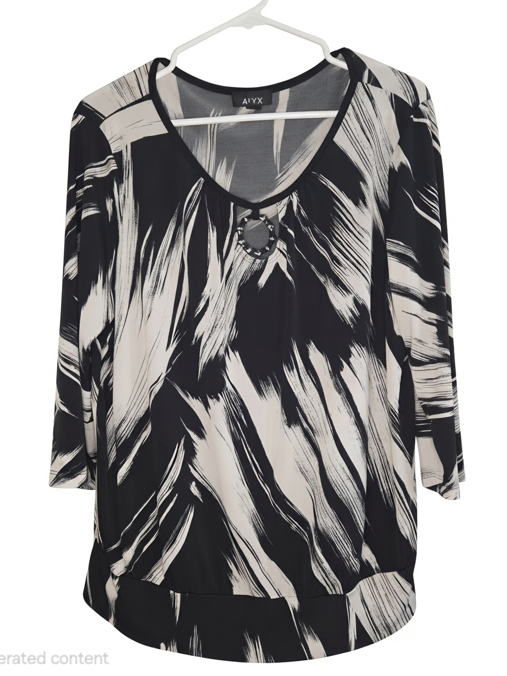 ALYX Blouse In Black & White Size XL